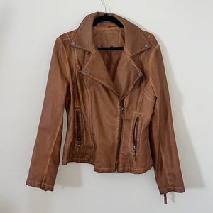MAX Studio brown leather jacket